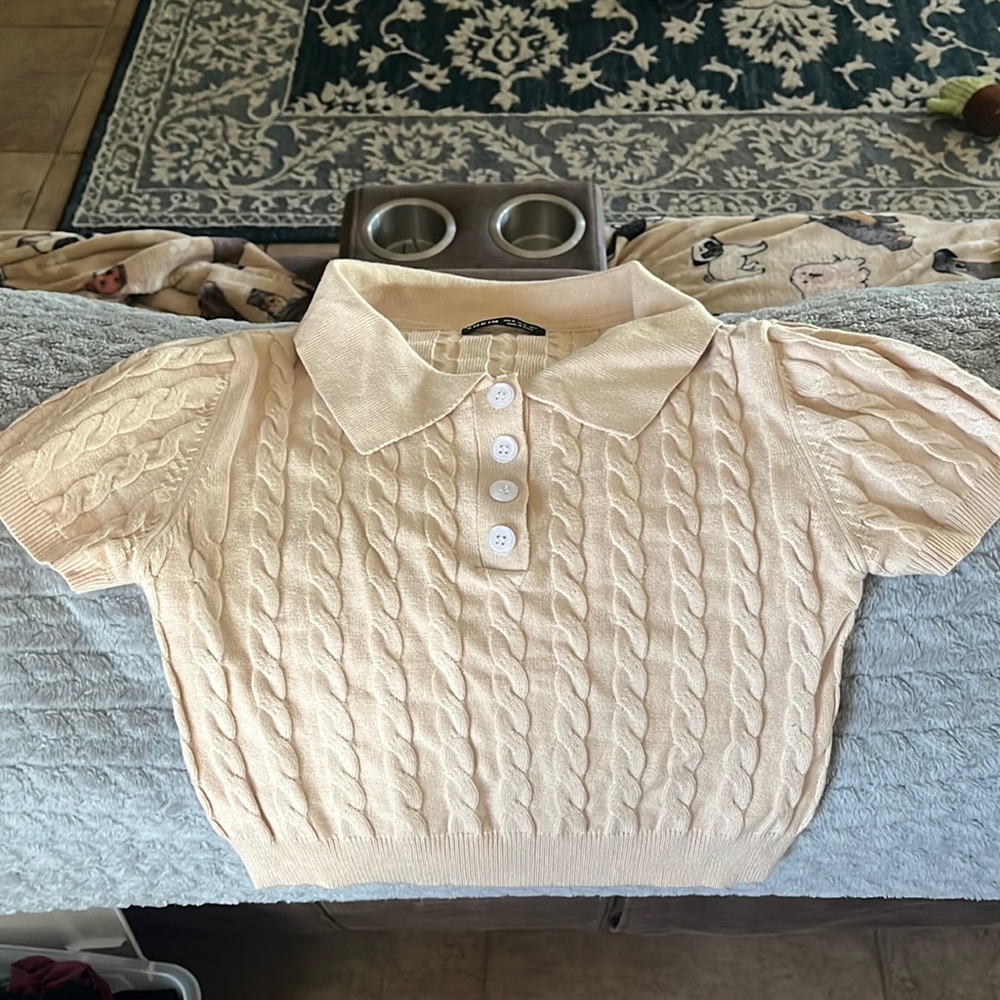 SHEIN Beige Sweater Polo